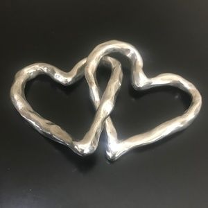 Olive & Cocoa Eternally Linked Hearts Sculpture New in Box